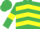Silk - Emerald green, yellow chevrons and armlets
