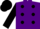 Silk - Purple, black dots, black sleeves, black cap