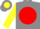 Silk - Gray, yellow circled red ball, yellow sleeves
