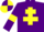 Silk - Purple body, yellow cross of lorraine, purple arms, yellow armlets, yellow cap, purple quartered
