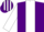 Silk - Purple, white panel & sleeves, striped cap