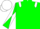 Silk - Green, white epaulets, green eagle on white belt, green and white diagonally quartered sleeves, white cap