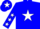 Silk - Blue body, white star, blue arms, white stars, blue cap, white star