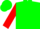 Silk - Green,  Red Sleeves