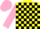 Silk - Yellow body, black check, pink arms, pink cap