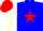 Silk - Blue body, red star, cream arms, red cap