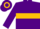 Silk - Purple, gold hoop, gold hoop on purple sleeves