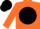 Silk - Orange, black ball, orange logo, black cap