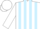 Silk - White, light blue stripes, white cap