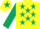 Silk - Yellow, dark green stars, sleeves and star on cap