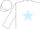 Silk - White, light blue star, white cap