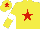 Silk - YELLOW, RED star, YELLOW sleeves, WHITE armlets, YELLOW cap, RED star