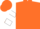 Silk - Orange, white circled white 'a', white bars on sleeves