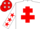 Silk - White, red cross of lorraine, white sleeves, red stars and cap