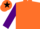 Silk - Orange body with purple sleeves, orange diamonds on sleeves moon and star emblem on front and back