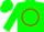 Silk - Green, white,red hoopswhite circle,ars,green slvs