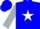 Silk - Blue, white star, blue bars on silver sleeves