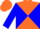 Silk - orange, blue diabolo, blue sleeves, orange cap