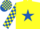 Silk - Yellow, Royal Blue star, check sleeves and cap