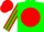 Silk - Green body, red disc, red arms, green striped, red cap