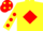 Silk - Yellow, Red diamond, Yellow sleeves, Red spots, Red cap, Yellow spots