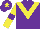 Silk - Purple, yellow chevron, yellow sleeves, purple armlets, purple cap, yellow star