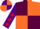 Silk - Maroon and orange (quartered), purple sleeves, red stars, purple and orange quartered cap