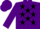 Silk - Purple, black stars, purple sleeves, black armbands, purple cap