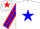 Silk - White, white 'eb' on red star, red and blue star stripe on sleeves
