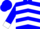 Silk - Blue with white chevrons and white cuffs