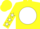 Silk - Yellow, white disc, white stars on sleeves, yellow cap