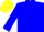 Silk - Blue, yellow spot, blue sleeves, yellow cap
