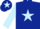 Silk - dark blue, light blue star, light blue sleeves and star on cap