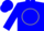 Silk - Blue, gray circle
