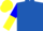 Silk - Royal blue, blue bars on yellow sleeves, blue and yellow halved cap