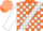 Silk - Orange, white sash &amp; blocks on slvs