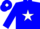 Silk - Blue body, white star, blue arms, blue cap, white diamond