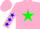 Silk - Pink, green star, blue stars on sleeves