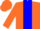 Silk - Orange, blue panel, orange cap