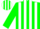 Silk - Green and white stripes, green slvs