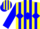 Silk - Yellow, blue diamond belt,blue stripes on sleeves