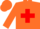 Silk - orange, green cross, red cross