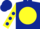 Silk - Dark Blue, Yellow disc, Yellow sleeves, Dark Blue spots