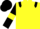 Silk - Yellow, Black epaulets, Black sleeves, Yellow armlets, Black cap