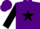 Silk - Purple, black star, black sleeves