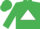 Silk - EMERALD GREEN, WHITE triangle