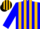 Silk - Blue, gold braces, gold 'sc', gold stripes on blue slvs