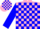 Silk - Fluorescent pink, blue blocks, blue 'd' on sleeves