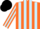 Silk - Orange body, light blue striped, orange arms, light blue striped, black cap