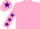 Silk - Pink, purple stars on sleeves, pink cap, purple star